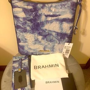Brahmin crossbody and credit card wallet set